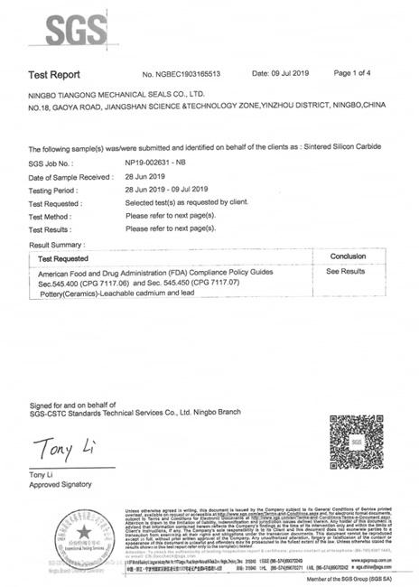 FDA-Zertifikat